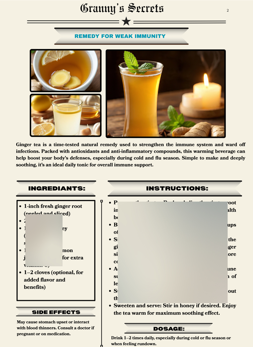 Granny's Secrets ebook - Powerful 100 Scientific Proven Natural Remedies