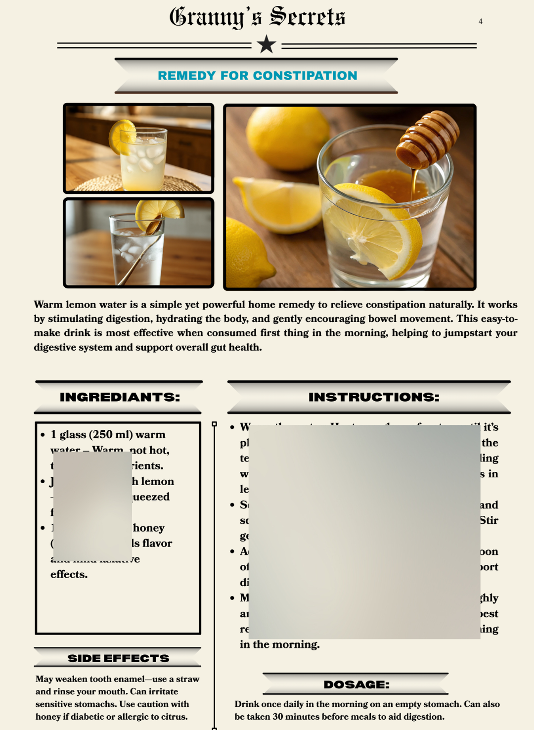 Granny's Secrets ebook - Powerful 100 Scientific Proven Natural Remedies
