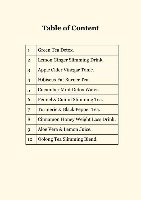 Herbal  Drinks For a Flat Belly - ebook